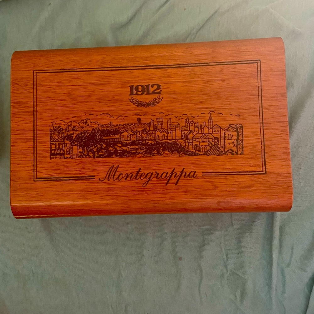 RARE Antique Vintage Wooden 1912 Montegrappa Box with TWO Scheaffer Pens